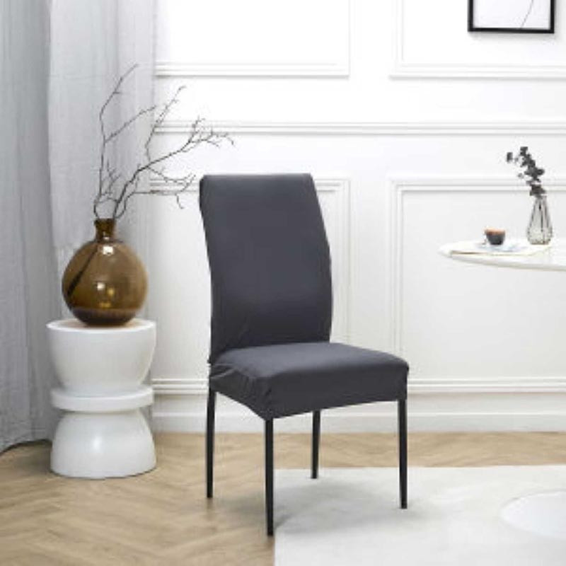 Housse de chaise  uni taupe