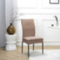 Housse de chaise  uni taupe