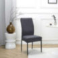 Housse de chaise  uni gris anthr
