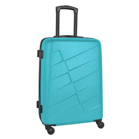 Valise 67 cm abs bleu turquoise