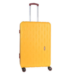 Valise 67cm abs jaune et marron