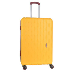 Valise 77cm abs jaune et marron