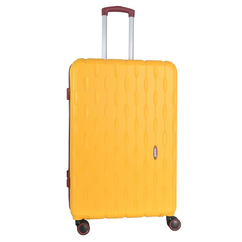 Valise 77cm abs jaune et marron