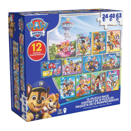 Coffret 12 puzzles paw