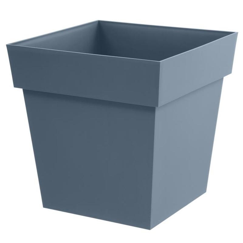 Pot carre toscane 32 cm denim
