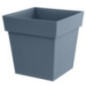 Pot carre toscane 32 cm denim