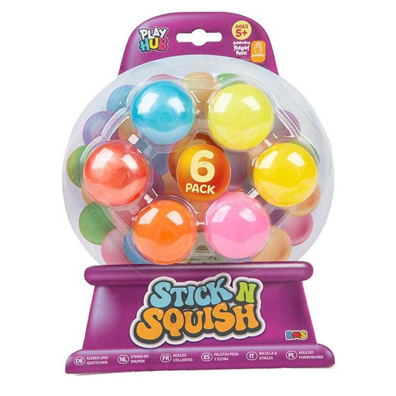Lot de 6 balles stick n squish