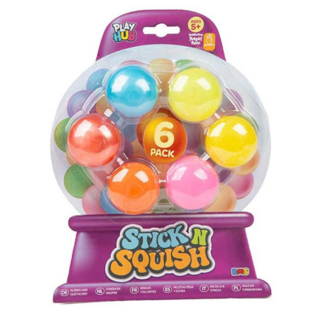 Lot de 6 balles stick n squish