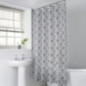 Rideau de douche geometrique