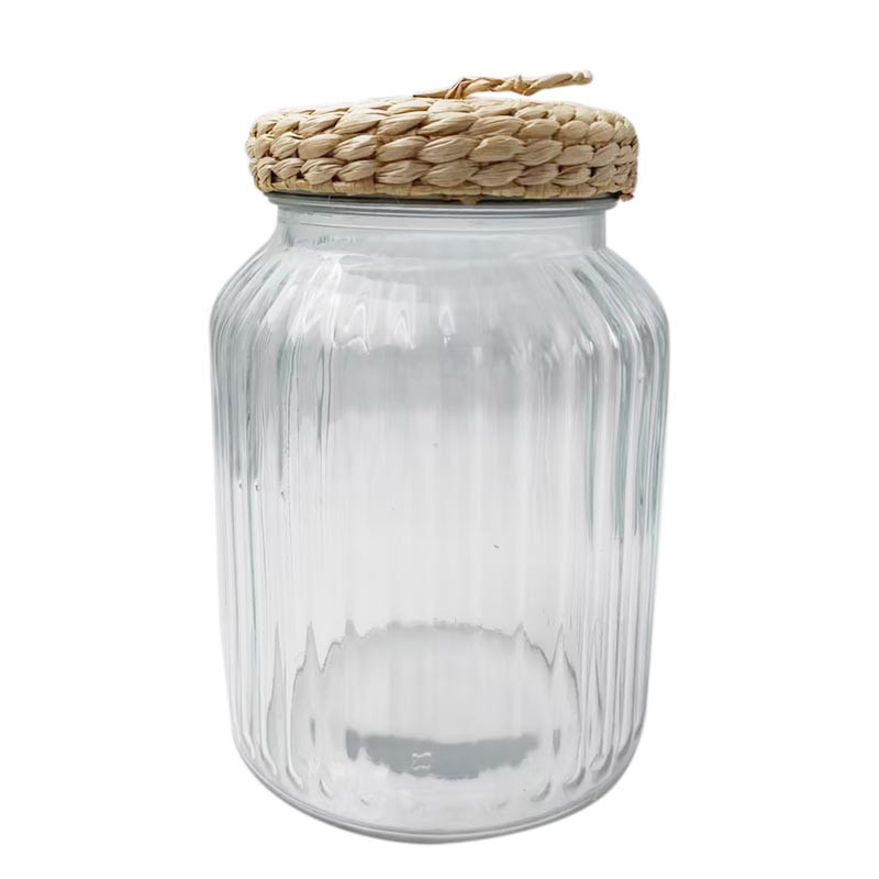 Bocal strie naturel 1l