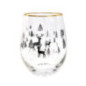 Verre cerf nordic noel