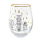 Verre cerf nordic noel