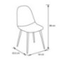 4 chaises creme pieds effet bois
