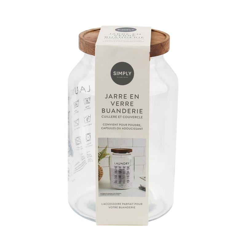 Jarre en verre buanderie