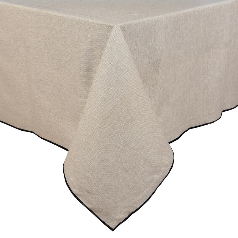 Nappe beige lisere noir