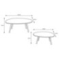 2 tables basses ovoide effet tra