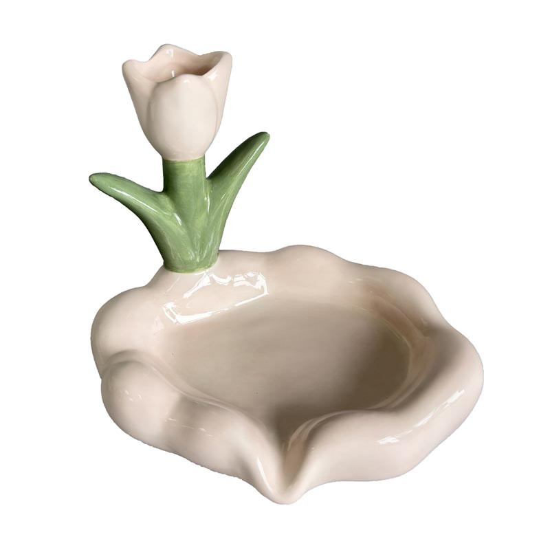 Porte savon ceramique fleur