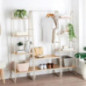 Etagere 4 niveaux creme/bois