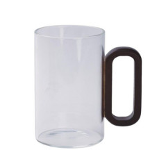 Mug en verre bois