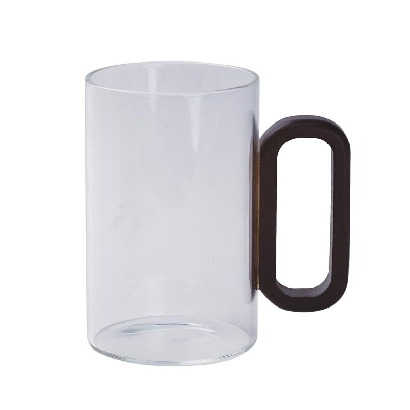 Mug en verre bois