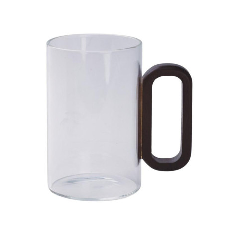 Mug en verre bois