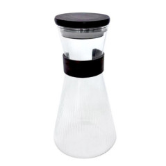 Carafe en verre strie