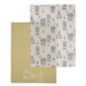 Lot de 2 torchons motifs nordic