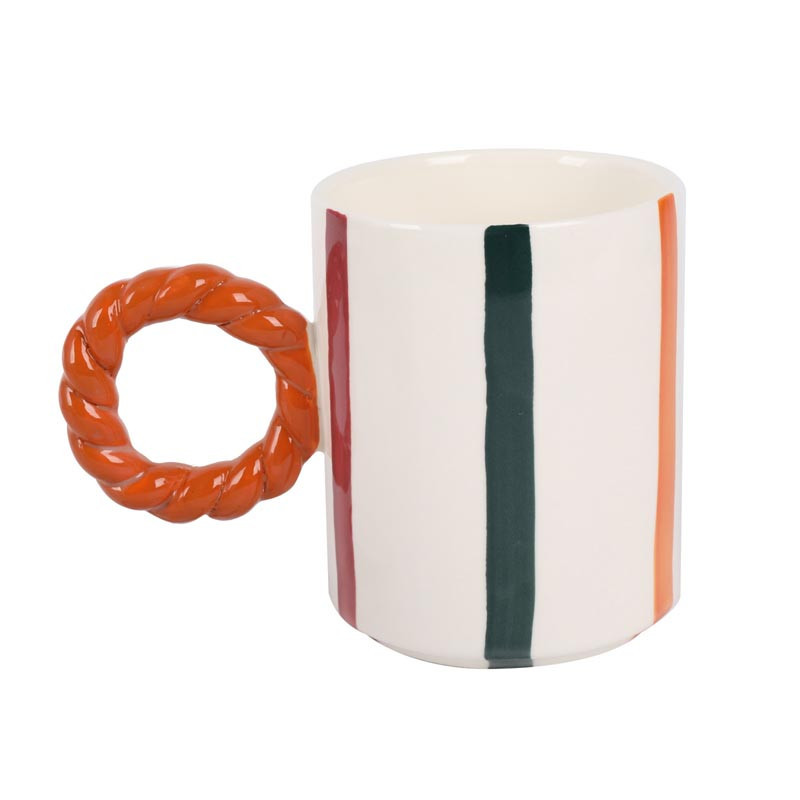 Mug blanc anse couronne