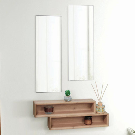 Meuble d entree decale bois clai