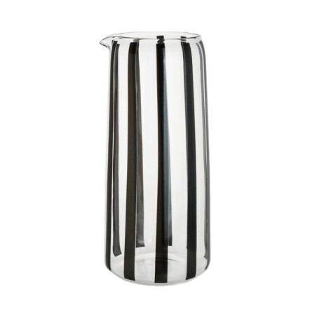 Pichet en verre motif rayures