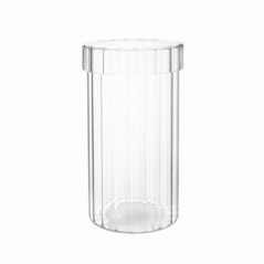 Bocal en verre strie