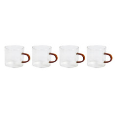 4 tasse en verre colore