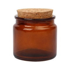 Bocal en verre orange fume