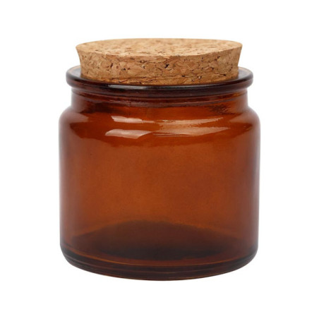 Bocal en verre orange fume