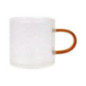 Tasse en verre martele orange