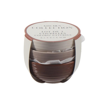 Lot de 3 coupelles naturels