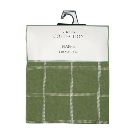 Nappe a carreaux vert et blanc