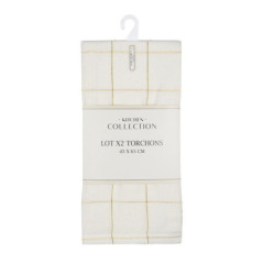 Lot de 2 torchons carreaux