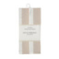 Lot de 2 torchons beige et creme