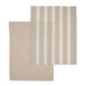 Lot de 2 torchons beige et creme