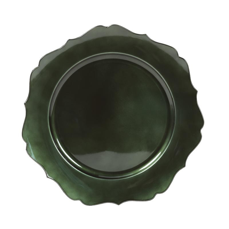 Assiette de presentation verte