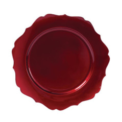 Assiette de presentation rouge