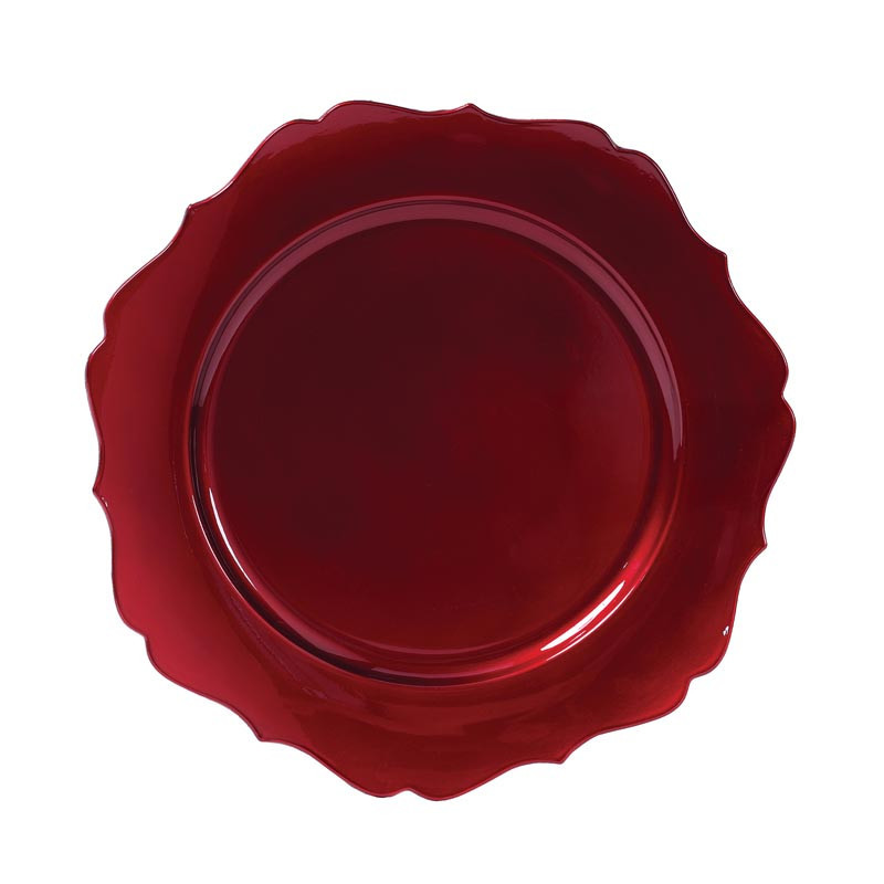 Assiette de presentation rouge