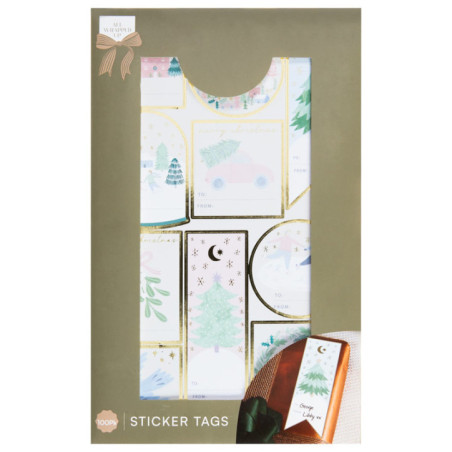 Etiquette cadeau de noel x100