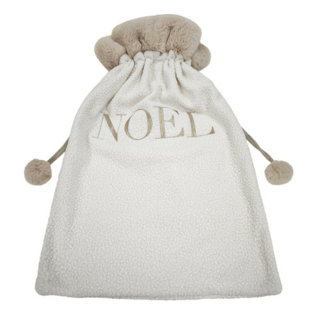 Sac velours beige noel