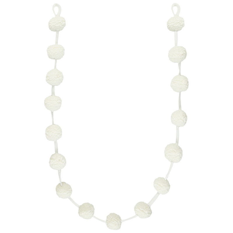Guirlande en pompom blanc 1.75m