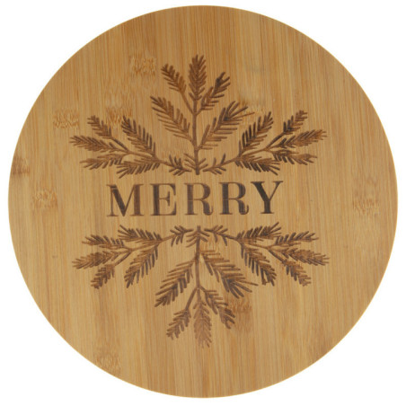 Planche ronde en bois noel