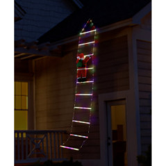 Echelle avec pere noel led 2.9m