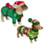 Chiens en noel h13cm
