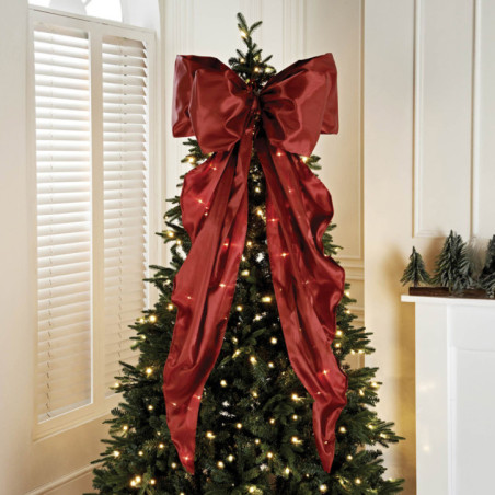 Noeud xl rouge satin